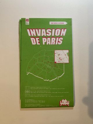 Space Invader - Invasion De Paris Map 20 2011 Art Print Rare