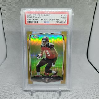 2014 Mike Evans Topps Chrome Gold Refractor Rc /50 Psa 9 Rare Buccaneers.