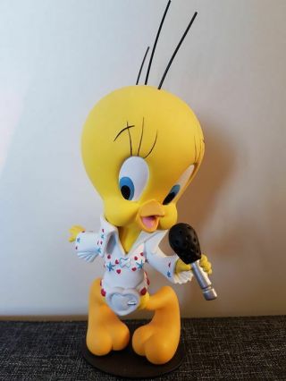 Extremely Rare Looney Tunes Tweety Elvis Presley Demons & Merveilles Fig Statue