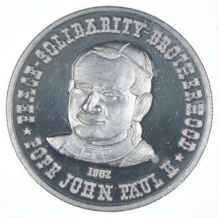 Rare Silver 31.  1 Grams Pope John Paul Ii Round.  999 Fine Silver 498