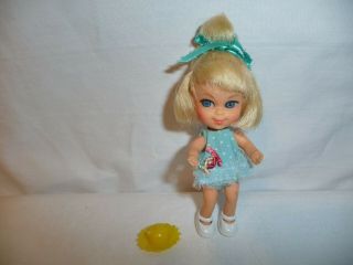 Vintage Collectible Liddle Kiddles Greta Griddle Doll W Tea Pot & Shoes