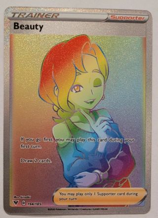 Pokemon Tcg Beauty Full Art Rainbow Secret Rare Vivid Voltage 194/185 Nm/mint