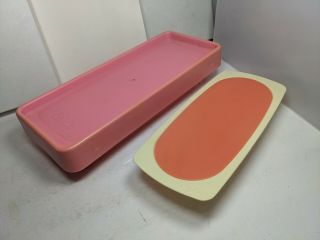 Vtg 70s 80s Barbie Pink Mattel Dream House Coffee Table And Bed