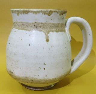 Rare Studio Art Pottery / Vintage Golden Age Pottery style Turtle Face Mug 3