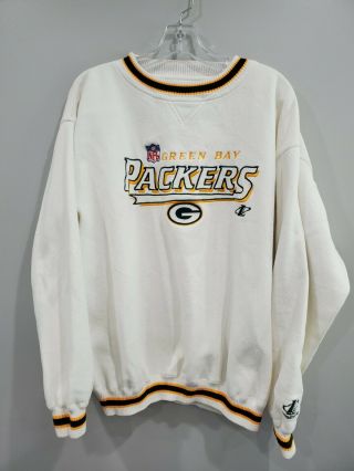 Rare Vintage 90s Logo Athletic Pro Line Nfl Green Bay Packers Sweater Mens Xl