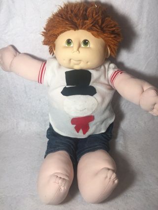 Vintage 1984 Mn Thomas Cabbage Patch Doll - Boy Snowman Shirt Xmas