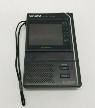 Rare Vintage Casio Tv - 3000 3.  3 " Lcd Color Portable Tv Please Read