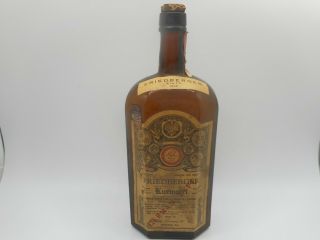 Rare 1935 Friedberger Kummel Brown Glass German Type Liquor Advertising Bottle