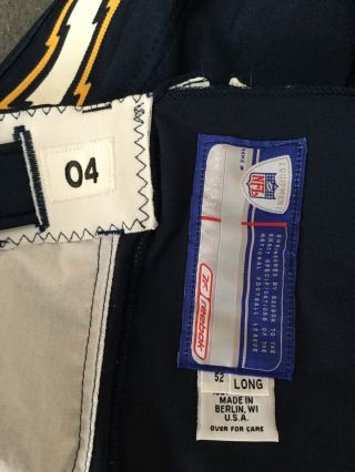 2004 San Diego Chargers Game Worn Issued Player Pants NFL reebok Rare Size 52 5