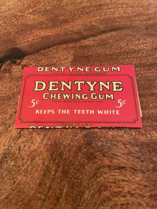 Antique 1920’s Dentyne Chewing Gum Wrapper With Receipt And Book - Look