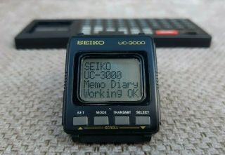 Seiko Uc - 3000 Very Rare Vintage Computer Watch (memo - Diary) Uw02,  Uk02