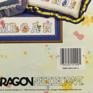 1985 Paragon Needlecraft - CARE BEARS ABC Cross Stitch Pattern Book 5109 3