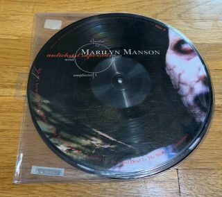 Rare Marilyn Manson Antichrist Superstar 2x Picture Disc Vinyl Lp Hot Topic Excl