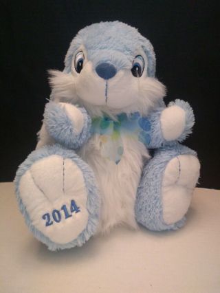 2014 Dan Dee 14 " Blue White Lop Eared Easter Bunny Rabbit Plush Stuffedtoy Rare