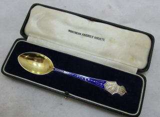 Antique George V Sterling Silver & Enamel Silver Jubilee Spoon,  18 Grams