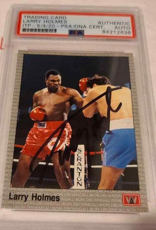 Larry Holmes Autographed Signed Rookie Card Boxing Rare Psa Encapsulated