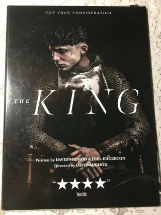 The King 2019 Netflix Fyc Dvd Timothee Chalamet Joel Edgerton Like Rare