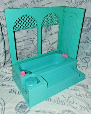 Vtg 1975 Barbie Mattel Beauty Bubble Bath Tub Spa Pump 9223 Bathtub Bathroom
