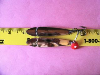 2 Vintage 3 " Chev Chase Fishing Lures - - 1 Gold,  1 Nickel Finish