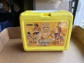 Vintage 1985 Wwf Hulk Hogan Hulkster Wrestling Lunchbox.  Rare Yellow
