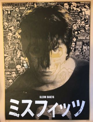 Glenn Danzig Misfits Very Rare Ap Autograph Poster 29/50 Brian Ewing