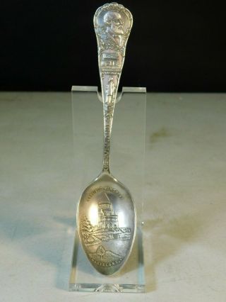 James Garfield Memorial Cleveland Ohio Sterling Souvenir Spoon