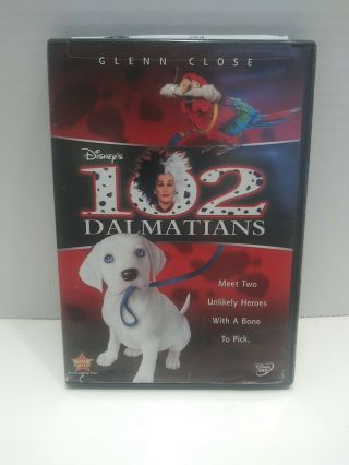 102 Dalmatians (dvd,  2008) Disney Live Action Glenn Close Rare Oop Movie Htf