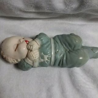 Vintage 1950 Irwin 9.  5 " Sleep Baby Doll Rubber Squeak Toy