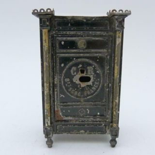 Antique French Tin Money Box Safe,  Circa 1900