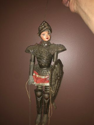 Vintage Sicilian Rod String Marionette Puppet Rare Knight Armor Soldier Girl Boy