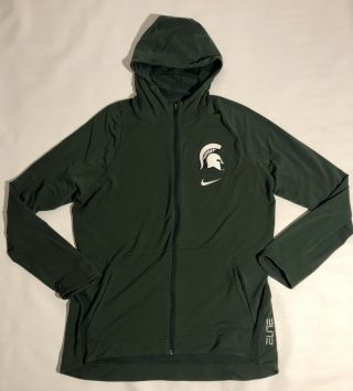 Michigan State Spartans Nike Elite L/s Hooded Stretch Jacket Men 