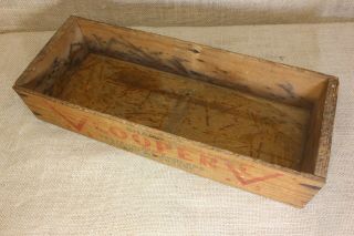 Old Wood Cooper Cheese Box Crate Vintage Pope Sons Phila Rustic Decoration Faded
