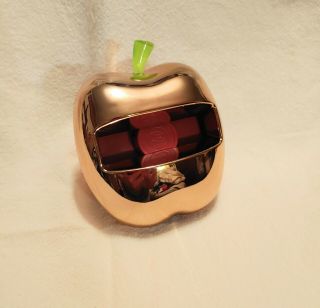 Post It Notes Metallic Gold Apple Dispenser Rare And Gently 4 "