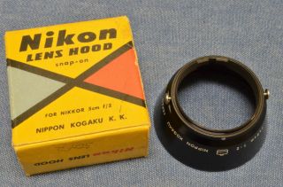 C 1950s Rare Rangefinder Nikon Snap - On Nkk Hood For Rf Nikkor 5cm F/2