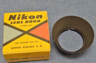 c 1950s RARE RANGEFINDER Nikon Snap - On NKK HOOD for RF NIKKOR 5cm f/2 3