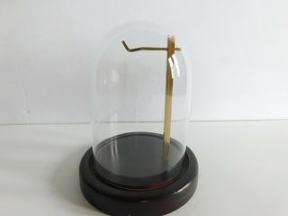 Vintage Dome Glass Pocket Watch Holder For Antique Watch Display