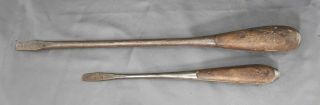 Antique 11 " And 16 " Flat Screwdrivers Made In Germany