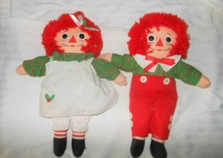 Vintage Raggedy Ann And Andy Christmas Playskool 1988 -