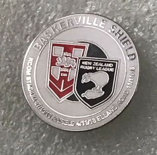 Zealand Rugby League Supporter Enamel Badge - Rare Baskerville Shield 2019