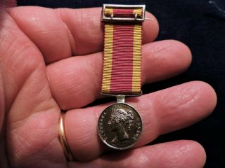 Victoria Silver Miniature Medal: First China War 1842 - Rare.