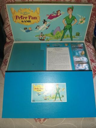 Rare: Walt Disney 1969 Peter Pan Board Game Parker Brothers No.  155 Complete