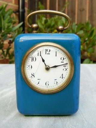 Small Enamel Antique Travel Carriage Clock - Not - For Spares / Repair