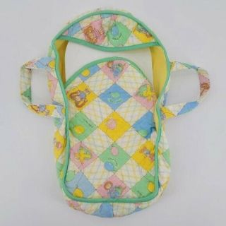 Vintage Cabbage Patch Kids Graphic Quilted Baby Doll Carrier 1984