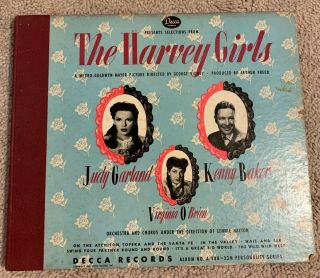 Rare Vintage Decca 78 Rpm Album Judy Garland - Selections From The Harvey Girls