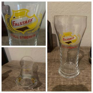 Falstaff Full Strength Glass Rare Pint Lemp Brewery Hamms Theo St.  Louis Ounce A