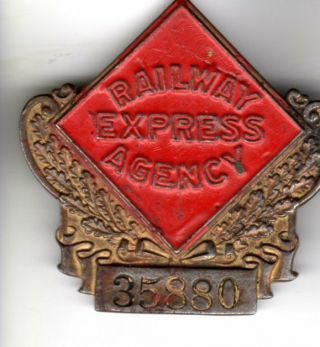 Antique Railway Express Agency Badge