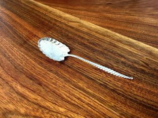 Whiting Mfg.  Co 19thc Sterling Silver Sugar Spoon Oval Twist Pattern No Monogram
