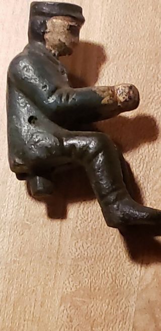 Antique Cast Iron Toy Man For Horse And Buggy Driver