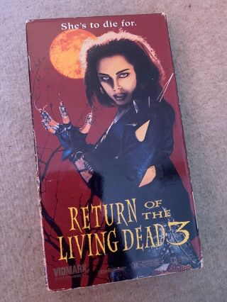Return Of The Living Dead 3 Vhs Rare Straight To Video Zombie Horror