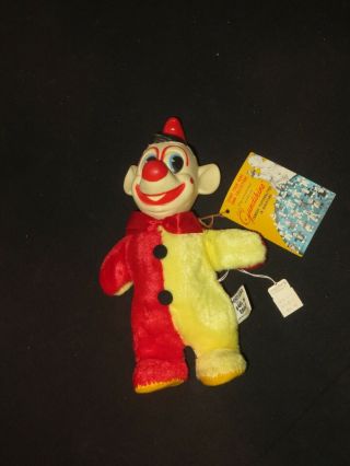 Rare Vintage Walt Disney Babes In Toyland Nosey Clown Gund Gundikins Plush Toy
